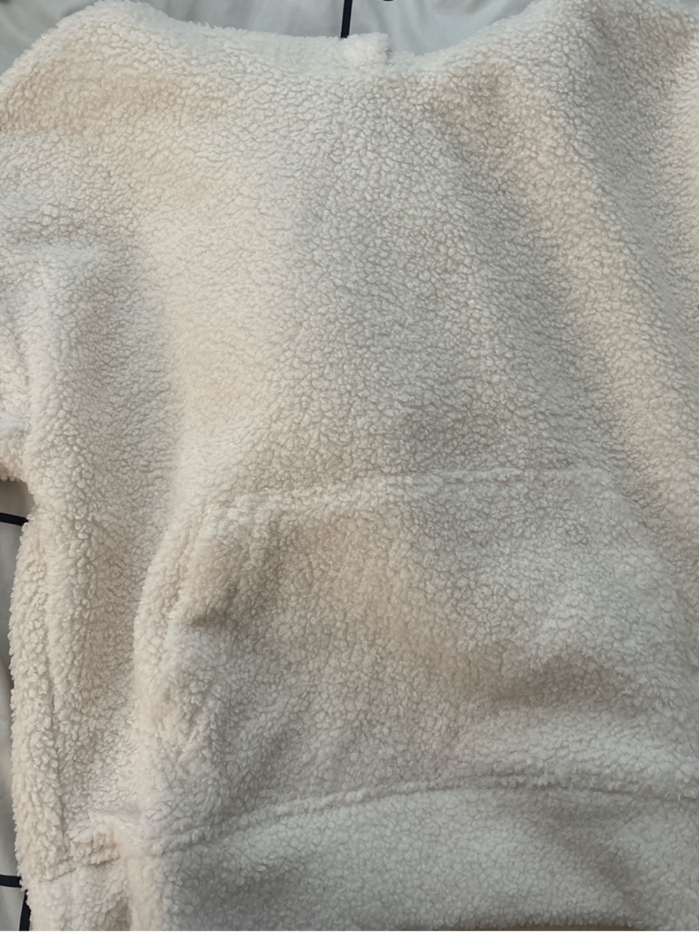 American Eagle Outfitters Cream Sherpa Hoodie